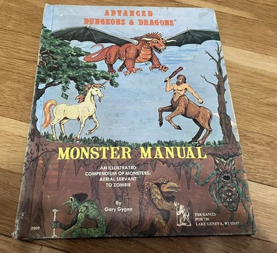 Advanced Dungeons & Dragons: Monster Manual 1e Original 2nd Printing Lizard Logo - Image 1 of 4
