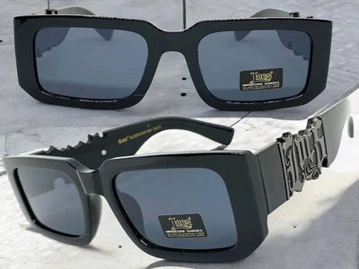 Clásico Motero Resistente Gánster Hip Hop Locs Gafas Negro Marco Oscuro Lente C2 - Imagen 1 de 4