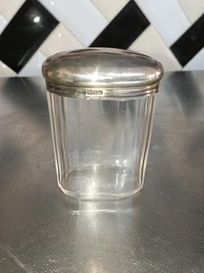 RARE VICTORIAN SILVER TOPPED VANITY JAR 1897 LONDON hallmarked - Picture 1 of 5