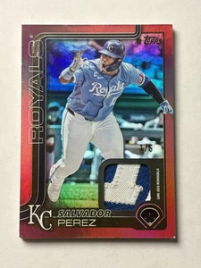 2025 Topps Salvador Perez #508 Red Game Used Patch #/5 Kansas City Royals - Picture 1 of 2