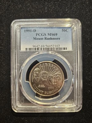 (1) 1991-D Mount Rushmore Commemorative Half Dollar MS69 PCGS - Image 1 of 4