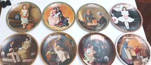 Norman Rockwell Knowles 8 different plates from 1984-1988 used  - Picture 1 of 16