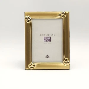 Vtg Fetco Cornerstone Classic Picture Frame Ornate Gold Tone Holds 5x7 Photos - Picture 1 of 10