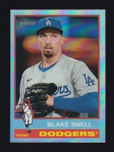 2025 Topps Heritage #59 BLAKE SNELL Los Angeles Dodgers CHROME REFRACTOR - Bild 1 von 2