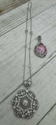 Conjunto de Colar Pingente Intercambiável Joseph Esposito Sterling Diamonique - Imagem 1 de 4