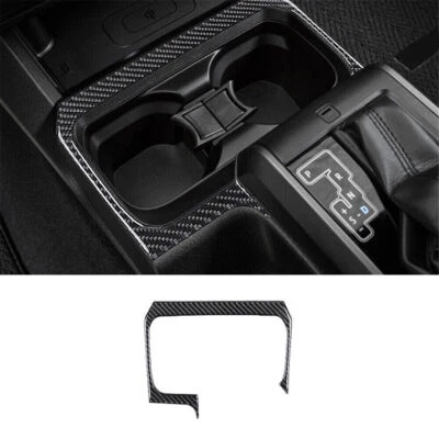 Cubierta portavasos central interior de fibra de carbono para Toyota Tacoma 2016-2021 Foto 1 de 4