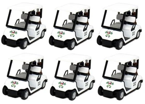 6 PCS Die-Cast Metal Golf Club Cart Model  With Club Pull Back action 5 inch  - Picture 1 of 4