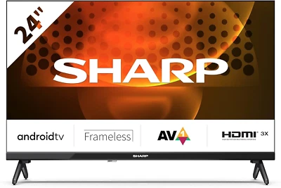 SHARP 24FH6EA 24" LED Smart TV, frameless, HD Ready Android 11, DVB-T2/S2, Wi-Fi - Immagine 1 di 4