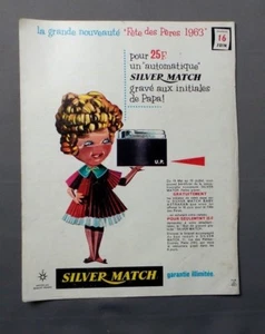PUB PUBLICITE ANCIENNE ADVERT CLIPPING 230917 / BRIQUET AUTOMATIQUE SILVER MATCH - Imagen 1 de 1