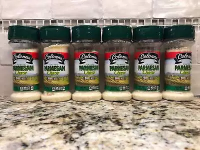 JOETLC SIX Colonna Grated Parmesan Cheese 2.5 oz Jar Spaghetti Alfredo Pasta Soup