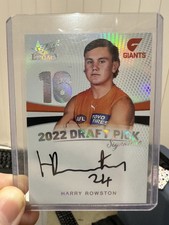 Harry Rowston 2023 Select Legacy AFL DPSP16 Draft Pick Signature Platinum 03/40