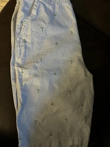 16 Boys Children’s Place Shorts - Blue And White Palm trees  - Picture 1 of 4