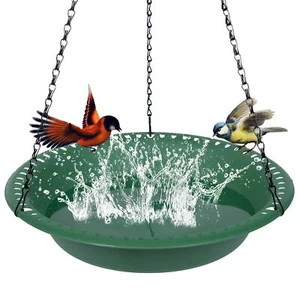 Bird Bath for Outside Heavy Duty 12 inch Hanging BirdBath Bowl Only with 22” ... - Picture 1 of 6