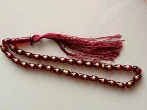 Islam Tasbeeh 33 Orar Misbah Cuentas Color Subha Regalo Hermoso Rojo مسبحة Bonito Eid - Imagen 1 de 4