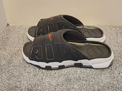 NEW Nike Air More Uptempo Slides Men's Size 8 Black White FJ2708-001 Sandals - Image 1 of 4