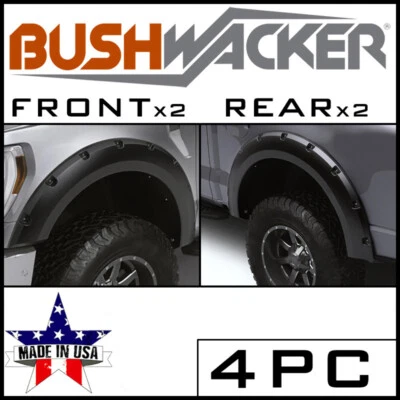 Juego de llamaradas de guardabarros delantero/trasero Bushwacker Forge Style 2007-14 Silverado 2500 3500 Foto 1 de 3