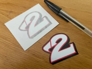 Kenny Roberts Jr Race Number 2  (Very Small Pair) - UK Seller - Picture 1 of 1
