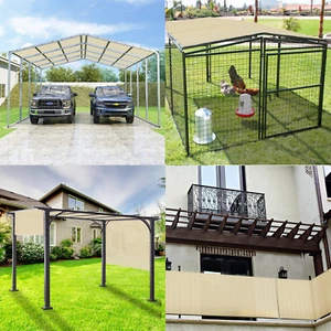 11' FT Waterproof Straight Side Hemmed Sun Shade Sail Canopy Awning Patio Cover - Picture 1 of 30