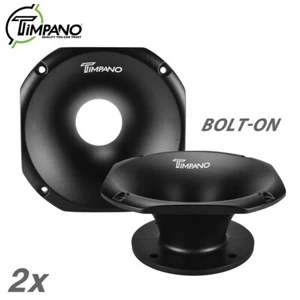 2x Timpano TPT-HL14-50 Slim Shallow Mount Black Metal 2" Exit Horn Waveguide - Bild 1 von 6