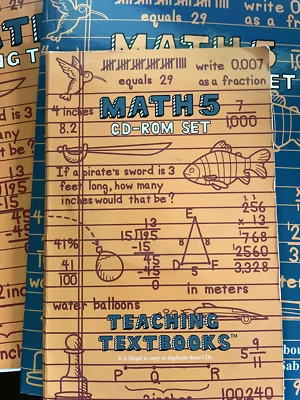 A Teaching Textbook Math 5 COMPLETE SET Student Workbook Self Grading CD Kit - Image 1 of 4
