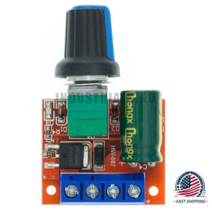 5A 90W PWM DC Motordrehzahlregler einstellbar 5V-35V DC Reglermodul - Bild 1 von 6