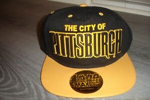 Max Head Gear The City of Pittsburgh Raised Lettering Blk-Black Snapback