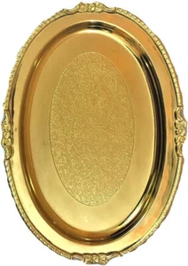 Bandeja chapada en oro de latón Works - Imagen 1 de 4