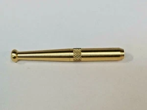 ONE REAL BRASS METAL ONE HITTER PIPE DUGOUT BAT 3" MADE IN USA !! TOBACCO - Picture 1 of 4