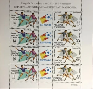 Andorra Spanish 1982 World Cup Sheetlet MNH - Picture 1 of 1