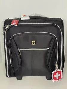 SWISSGEAR Checklite 14" Underseat Carry On Suitcase Softside Rollaboard, Black - Picture 1 of 8