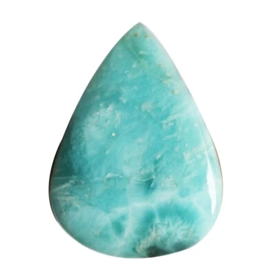 Piedra preciosa suelta Larimar para diseño de joyas | Cristal de cabujón azul pulido Foto 1 de 4