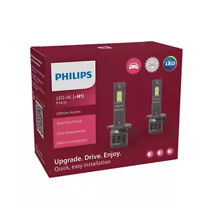 KIT LAMPADINE PHILIPS ULTINON ACCESS LED H1 LUCE BIANCA FREDDA 6000 K - Foto 1 di 8