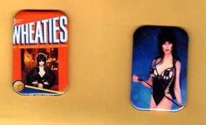 ELVIRA 2 MAGNETS OR , PINBACK 2"X3" W/ ROUNDED CORNER - Picture 1 of 5