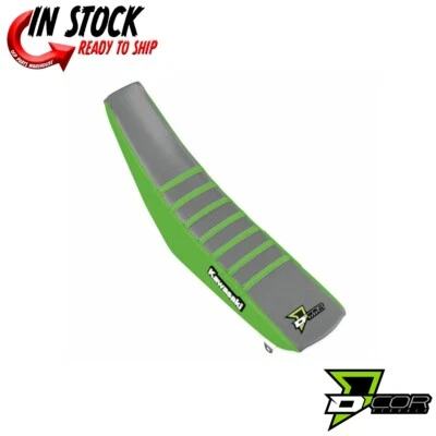 D'COR Seat Cover Green/Gray/Green Kawasaki KX250F 13-16 KX450F 12-15 - Image 1 of 3