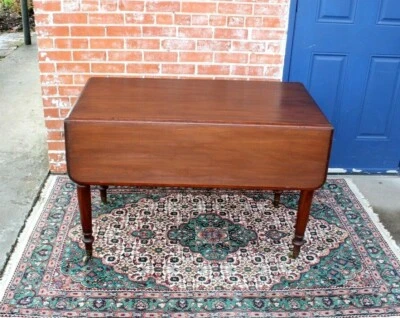 Американский антикварный стол из красного дерева | Классическая мебель для столовой - Изображение 1 из 4