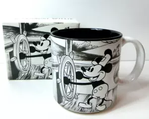 Disney Steamboat Willie Mickey Mouse Keramik Kaffee Tee Becher Tasse 12 Unzen VINTAGE - Bild 1 von 6