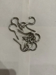 A4 Stainless Steel Screw Hooks With Wood Thread 50mm X 3.5mm - Picture 1 of 1