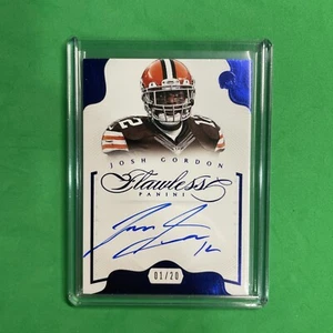2014 Panini Flawless - Flawless Signatures Blue #30 Josh Gordon 1/20 (AU) - Picture 1 of 2