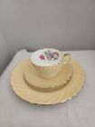 Aynsley Bone China 3 Piece Cup  Saucer & Plate C545/7  1940S Yellow Swirl Floral