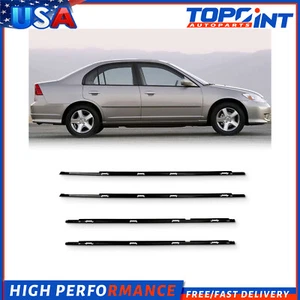 For 2001-2005 Honda Civic 4 Door Weatherstrip Window Moulding Trim Seal Belt - Picture 1 of 5