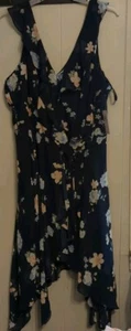 Premier Amour Dress 22W Asymmetrical Blue Floral - Picture 1 of 5