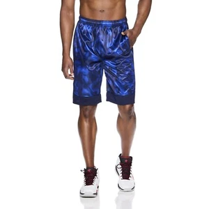 AND1 Mens Basketball Gym Court Workout Shorts Blue Navy Size L - Picture 1 of 12