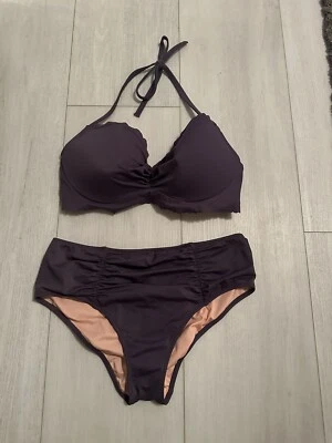 Maiô biquíni vintage Victoria's Secret 2 peças roxo com aro tamanho 36D/M - Imagem 1 de 4