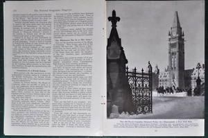 1947 OTTAWA magazine article, Ontario Canada history parliament etc color photos - Foto 1 di 12