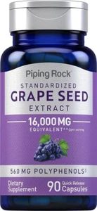 Grape Seed Extract Capsules | 16,000 mg | 90 Count | Non-GMO | By Piping RockHIS - Picture 1 of 4