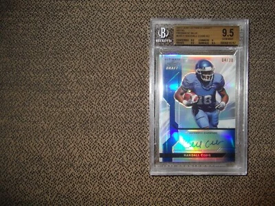 2011 LEAF ULTIMATE METAL DRAFT RANDALL COBB AUTO BLUE PRISMATIC /20 BGS 9.5/10 - Image 1 of 2