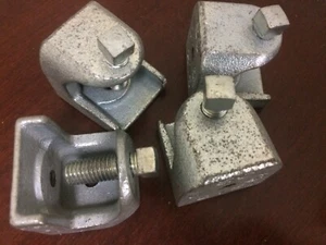 (4) Steel City malable beam clamp 215 for 3/8" threaded rod - Picture 1 of 3