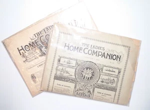 The Ladies Home Companion, Two Volumes, Oct and Dec 1893, 1st Ed, Rare - Picture 1 of 3