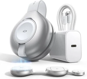 LISEN Qi2 Magnetic Wireless 3 in 1 Charger Apple Watch AirPods iPhone w/30W Plug - Photo 1 sur 7