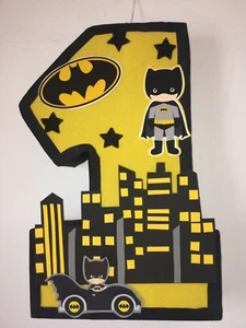 batman number 1 pinata, first birthday party batman super hero party - Picture 1 of 4